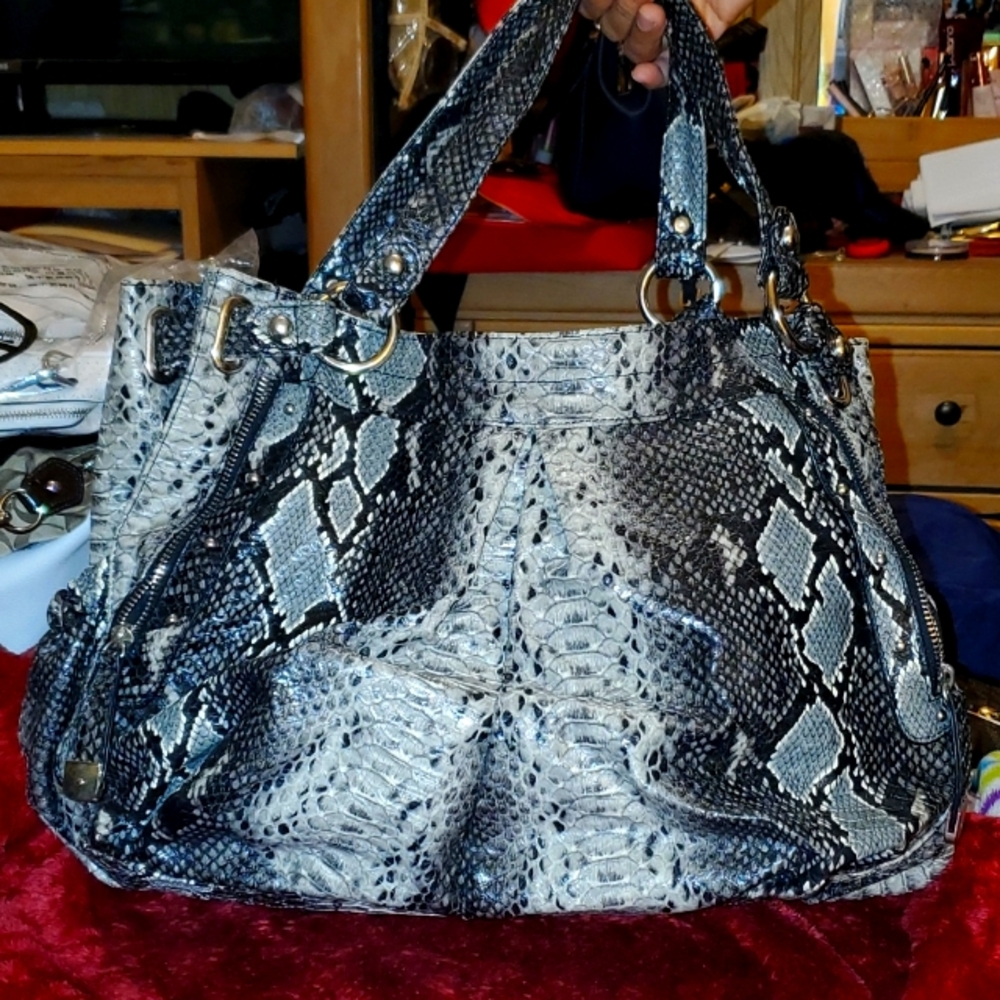 Snake skin handbag